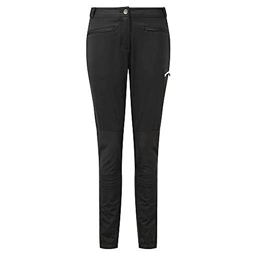 Dare 2B appended ii - pantaloni in softshell elasticizzati, in vita con ghette staccabili, da donna, colore: nero