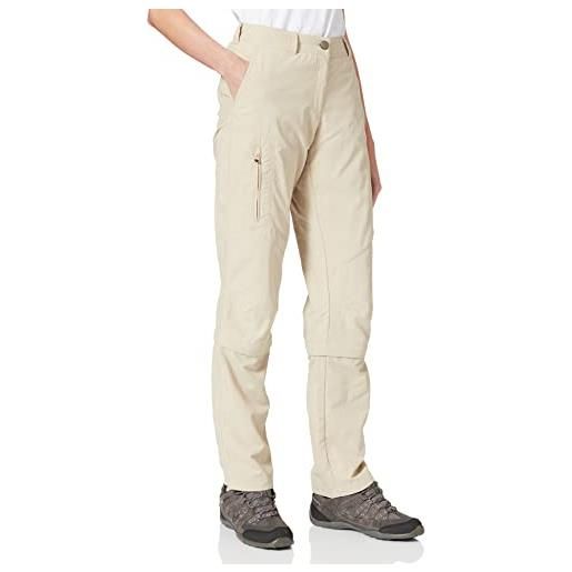 Maier sports, pantaloni convertibili donna fulda, marrone (teak), 48 (modello corto)