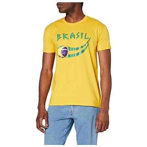 Supportershop brasile fan t-shirt bambini, giallo, 6/7 anni
