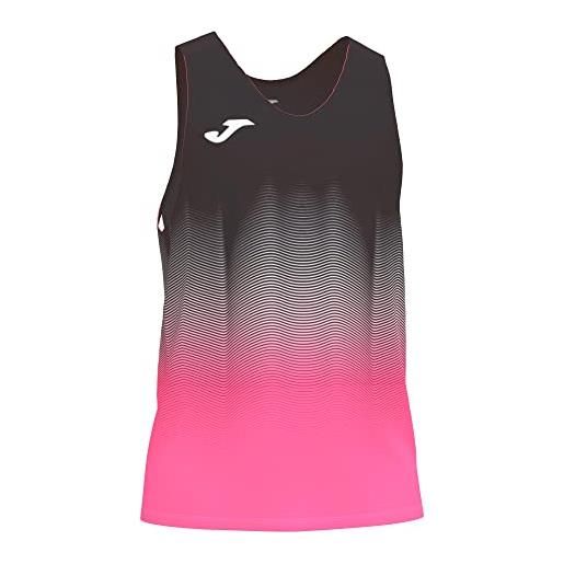 Joma sport, shirt unisex, nero-rosa, xs