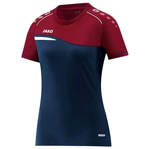 JAKO competition 2.0, maglietta womens, marino/rosso buio, 42