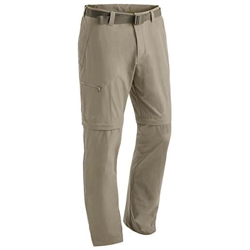 maier sports tajo, pantaloni corti elasticizzati con zip a t uomo, nero, 40w / 31l