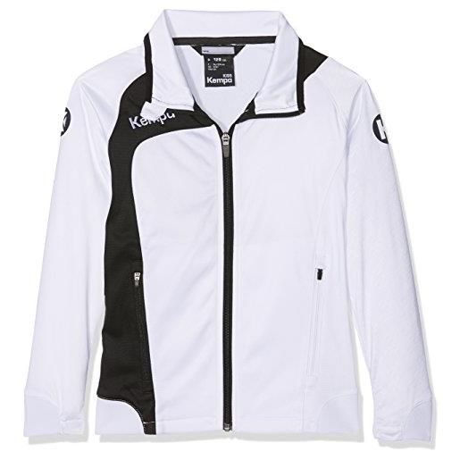Kempa peak multi jacke, giacca unisex-bambini, bianco/nero, 128