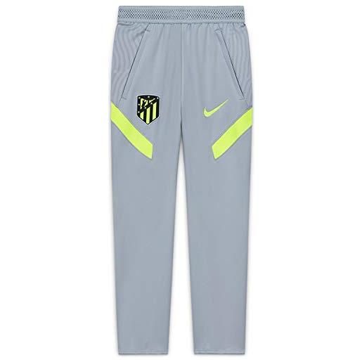 Nike atm y nk dry strke pant kp cl, pantaloni sportivi unisex bambini, wolf grey/volt/(volt) (no sponsor-3rd), xs