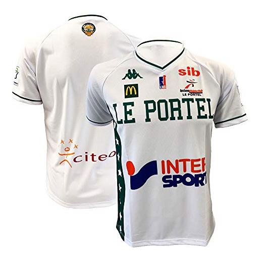 ESSM Le Portel - maglia ufficiale per bambini, 2018-2019, bambini, maildomessm, bianco, fr: xxs (taille fabricant: 6 ans)