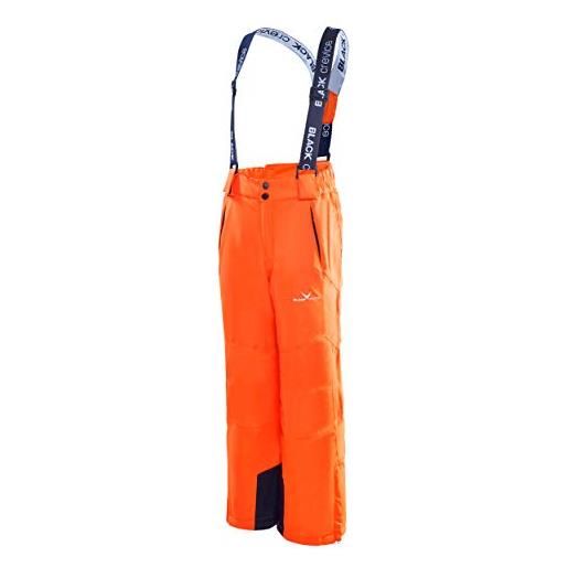 Black Crevice pantaloni da sci bambini (unisex), colore: arancione, 152