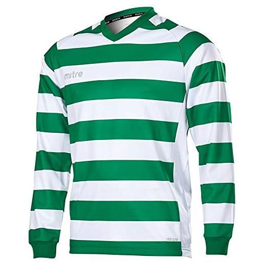 Mitre per bambini converge hoop football match day camicia, bambino, converge hoop, emerald/white, s