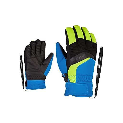 Ziener labino as(r) glove junior, guanti da sci/sport invernali, impermeabili, traspiranti bambino, persiano blu, 6.5