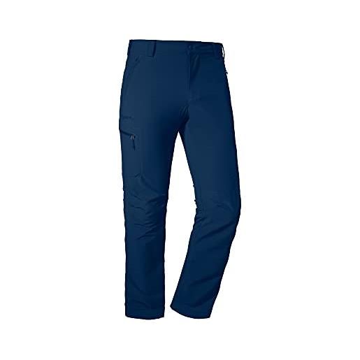 Schöffel folkstone - pantaloni da trekking da uomo, impermeabili, taglio sportivo, uomo, 22800, dress blues, 25