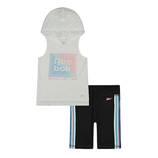 Reebok - set sportivo modello lit cappuccio e pantaloni corti