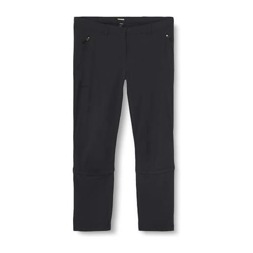 Schöffel engadin1, pantaloni elasticizzati da donna con funzione zip-off, rinfrescanti e ad asciugatura rapida, nero, 19