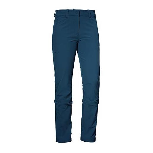 Schöffel engadin1, pantaloni elasticizzati da donna con funzione zip-off, rinfrescanti e ad asciugatura rapida, asfalto, 36