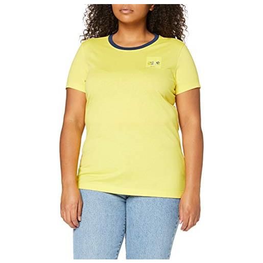 Jack Wolfskin 365 hideaway t-shirt, maglietta da uomo, giallo acceso, l