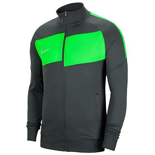 Nike academy pro knit jacket, giacca da tuta bambini, antracite/verde strike/bianco, s