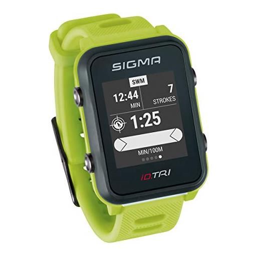 Sigma sport id. Tri set, orologio da triathlon gps unisex-adult, neon green, 