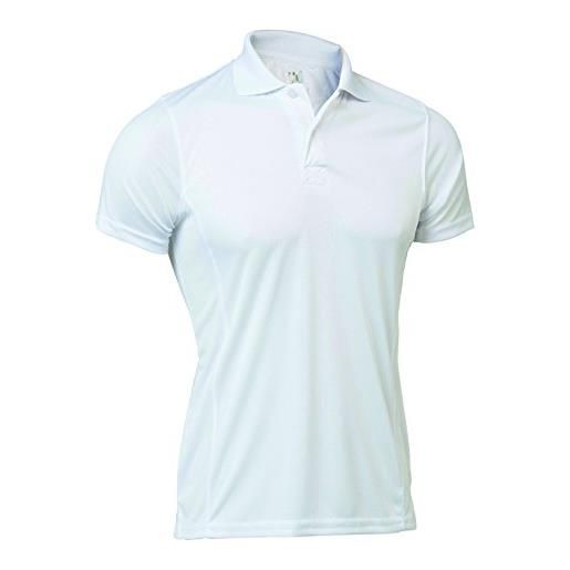 Asioka 08/13 polo in tessuto tecnico, tinta unita, a maniche corte, unisex, da adulto, unisex adulto, 08/13 rojo m, rosso, m