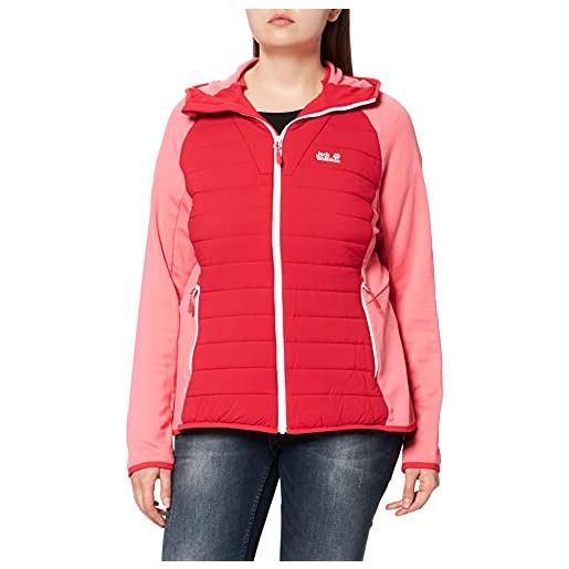Jack Wolfskin crossing peak giacca, donna, clear red, xs