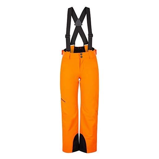 Ziener arisu junior, pantaloni da sci per bambini, impermeabili, antivento, caldi, arancione fluo, 104