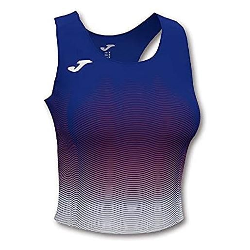 Joma 901018.722. Xl top da corsa, elite vii, donna, royal-bianco, xl