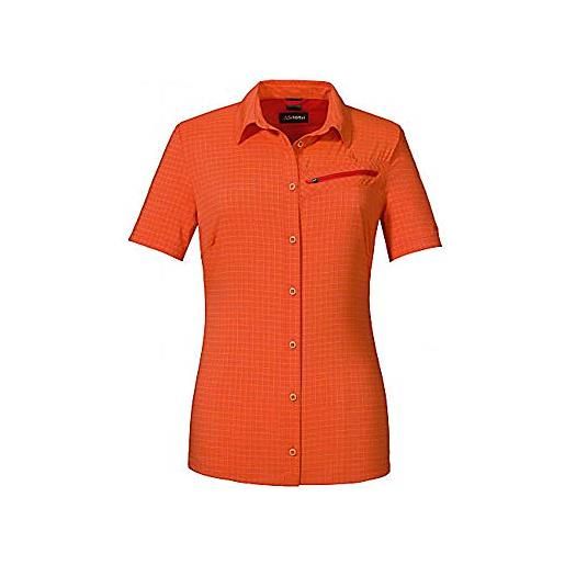 Schöffel camicia da donna saragossa2 uv, donna, camicia da donna, 20-12255-22925, mandarino rosso, 46