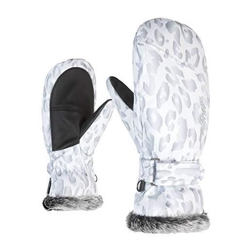 Ziener guanti da sci da ragazza con led per ragazzi e sport invernali, caldi, traspiranti, taglia 3,5