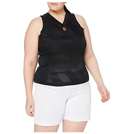 Nike w nkct dry slam tank ln nt, canottiera sportiva donna, black, l