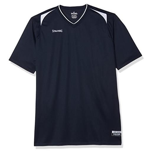 Spalding - maglietta teamsport attack shooting, nero (nero/bianco), xxxs