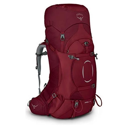 Osprey ariel 55 zaino da backpacking per donna, claret red - wm/l