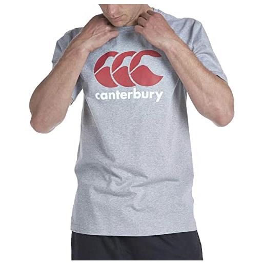 Canterbury, ccc logo, t-shirt, uomo, grigio (classic marl/ro), xl