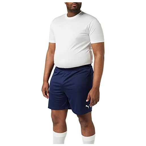 PUMA liga training shorts core, pantaloncini uomo, blu (peacoat white), xl