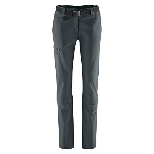 Maier sports pantaloni arolla con cerniera, donna, grigio (graphite), 38