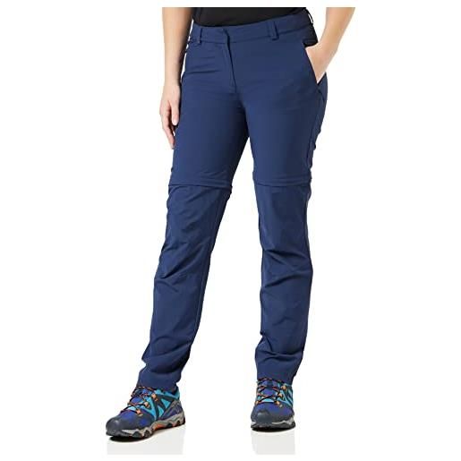 Schöffel pants ascona zip off, pantaloni donna, blu, 42