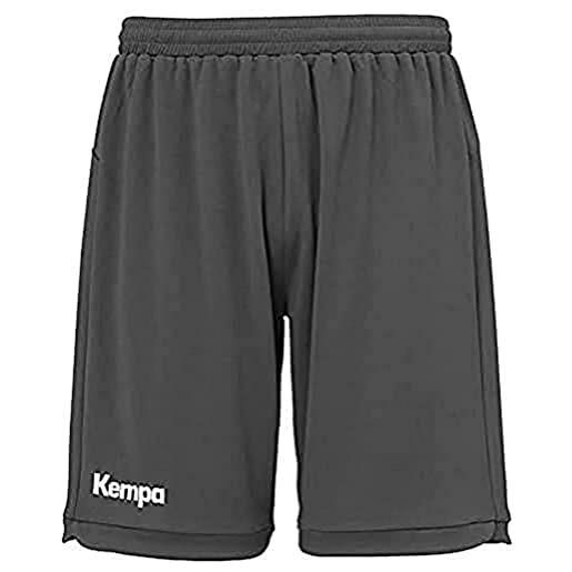 Kempa prime shorts, pantaloncini da pallamano da uomo, nero, 164