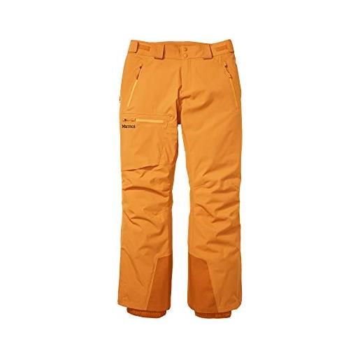 Marmot refuge pant pantaloni da neve rigidi, abbigliamento per sci e snowboard, antivento, impermeabili, traspiranti, uomo, bronze, s