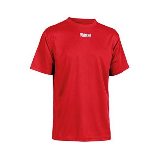 Derbystar - maglietta allenamento uomo basic, uomo, trainingsshirt basic, rosso, xl