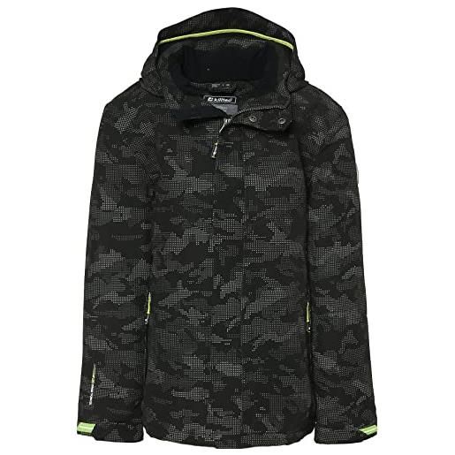 Killtec relono jr giacca funzionale / giacca da esterno / giacca invernale con cappuccio, bambino, nero, 116