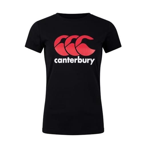Canterbury ccc logo, t-shirt donna, bianco brillante, 8