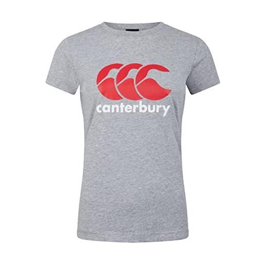 Canterbury ccc logo, t-shirt donna, bianco brillante, 6