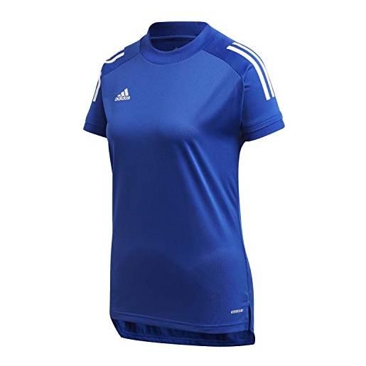 adidas condivo 20 training jersey, t-shirt da allenamento donna, team royal blue/white, 2xs