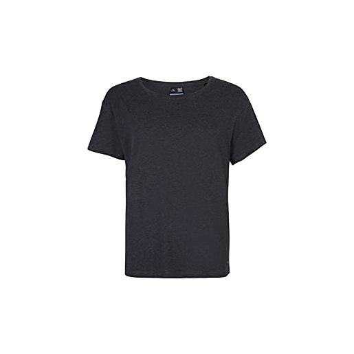 O'NEILL essential roundneck shortsleeve t-shirt, casual logo rundhalsshirt, argento melee, s xl donna