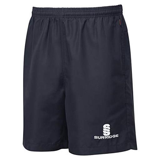 Surridge Sports - pantaloncini da allenamento unisex per bambini, unisex - bambini, pantaloncini, sur331dna-lb, blu marino scuro, l