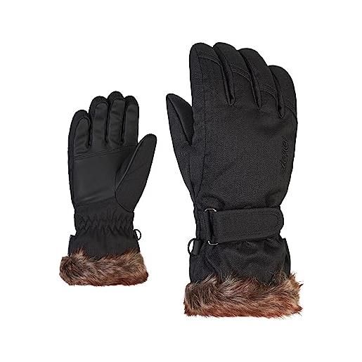 Ziener lim girls glove junior, guanti da sci/sport invernali, caldi, traspiranti. Donna, grigio (grey melange), 6.5