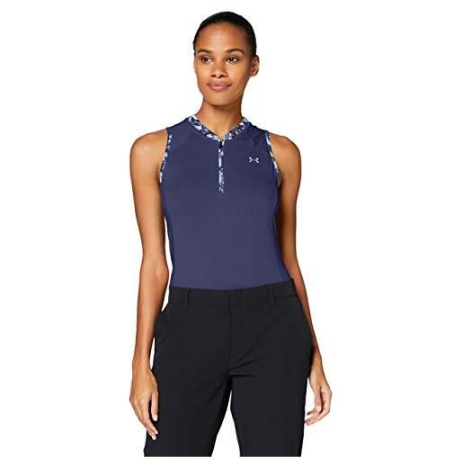 Under Armour zinger sleeveless zip polo, donna, rosa, md