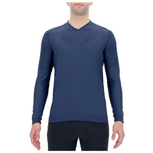 UYN run fit maglia a maniche lunghe donna/uomo - traspirante, interno felpato, tecnologia haloflex, comfort fit