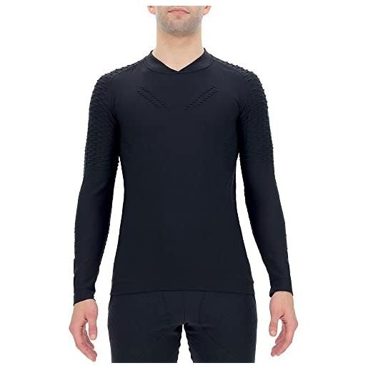 UYN run fit maglia a maniche lunghe donna/uomo - traspirante, interno felpato, tecnologia haloflex, comfort fit