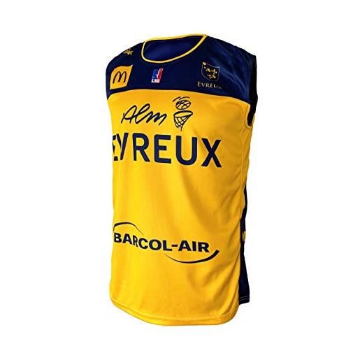 ALM Evreux Basket alm evreux - maglia ufficiale da basket alm evreux 2019-2020, da bambino, bambini, maillot_dom_evreux, giallo, fr: xs (taille fabricant: 14 ans)
