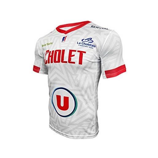 Cholet 2019-2020 - maglia ufficiale da basket per bambino, bambini, maillot_dom, bianco, fr: xxs (taille fabricant: 12 ans)