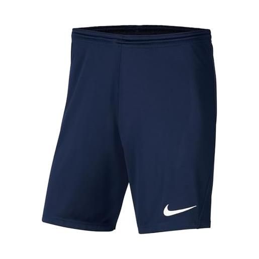 Nike dry park pantaloncini, pantaloncini bambino, blu (midnight navy/white), s