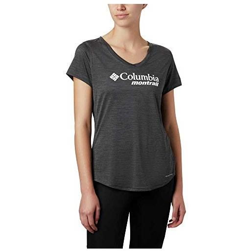 Columbia trinity trail ii graphic t-shirt, maglietta da donna, nero, race day, s
