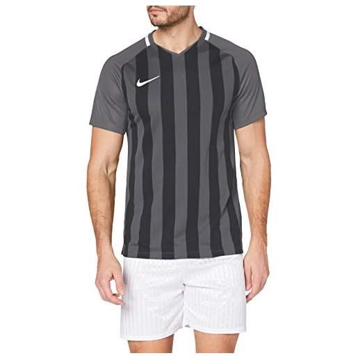 Nike striped division iii jersey ss, t-shirt uomo, black/white/white/(black), l
